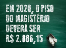 Nota: Em 2020, o Piso Nacional do Magistério deverá ser R$ 2.886,15