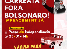 CUT-PB em parceria com o grupo Pró-Impeachment realiza ato contra Bolsonaro