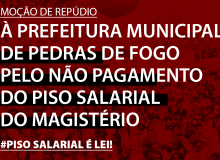 MOÇÃO DE REPÚDIO A´PREFEITURA DE PEDRAS DE FOGO/PB