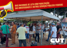 Mobilização dos servidores na UFPB com paralisação, café da manhã e ato público