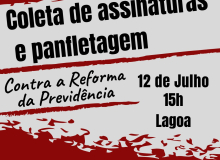 Mobilização contra Reforma da Previdência continua com coleta de assinaturas