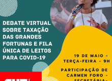 Movimentos participam de debate virtual sobre taxação de fortunas e leitos pra COVID