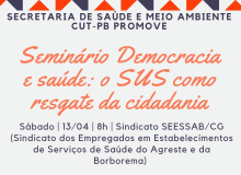 Seminário discute SUS como fortalecimento da cidadania