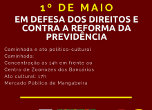 Ato político-cultural contra Reforma da Previdência reúne trabalhadores