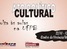 Volta às aulas na UFPB será marcada por ato político-cultural nesta terça-feira