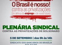 DF: Ato em defesa da soberania e plenária contra privatizações nesta semana