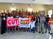 CUT-PB participa do dia nacional da greve dos trabalhadores portuários em Cabedelo