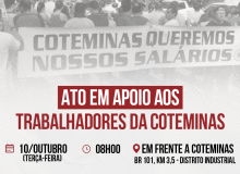 Ato SINDITEXTIL JP e CUT para apoiar trabalhadores(as) da COTEMINAS