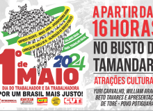 Comemoração do Dia do Trabalhador no Busto de Tamandaré em João Pessoa