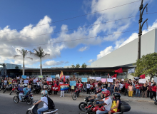 CUT Paraíba participa de atos pelo fim da escala 6x1 em João pessoa e Campina Grande